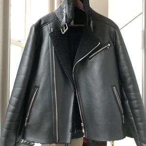 Zara fake leather jacket size M